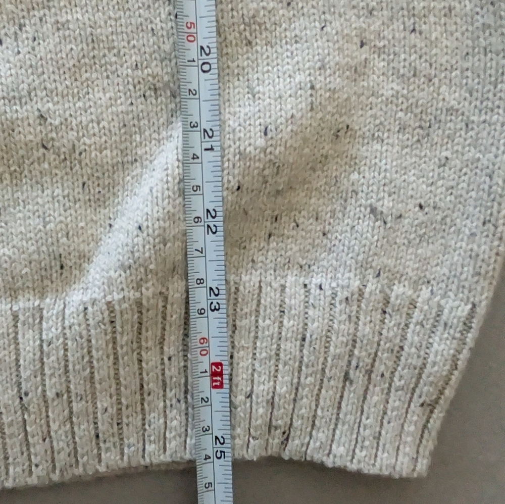 Chaps Shawl Collar Classic Fit Sweater Mens Ralph Lauren Cream Knit Sz S image 10